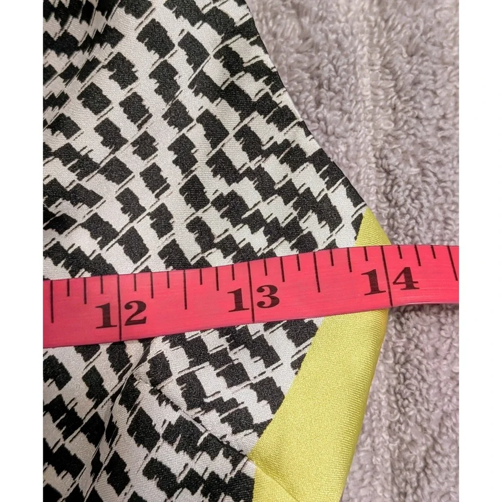 EXPRESS Geometric Print Cowl Neck‎ Slip Maxi Dress Green Black White XXS NWOT - Picture 7 of 8